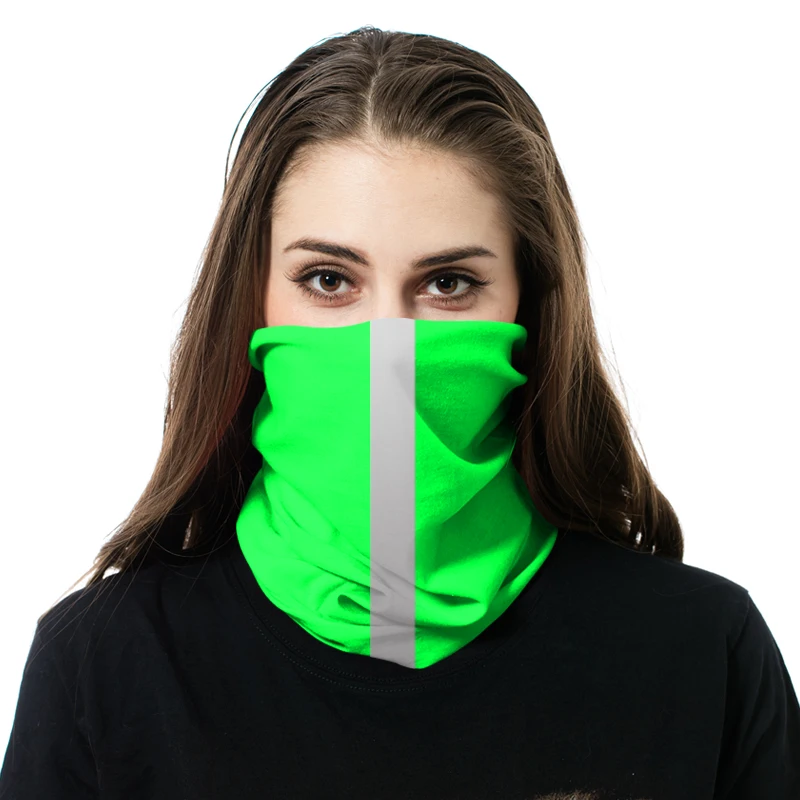 
Wholesale Solid Color Reflective Custom Multifunctional Seamless Tube Bandana 