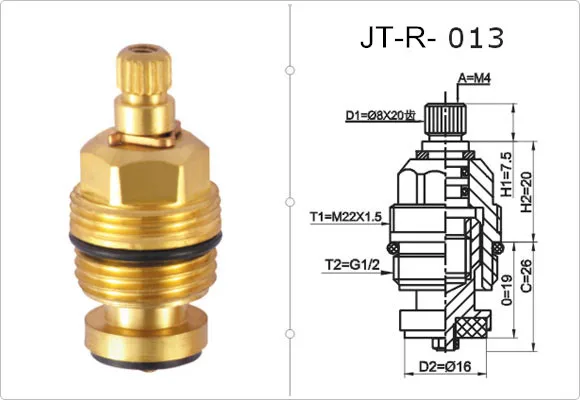 
Russia thread G1/2 ceramic cartridge faucet mixer valve core 