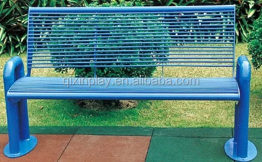 Colorful metal outdoor bench / metal park bench / decorative metal benches (QX-145C)