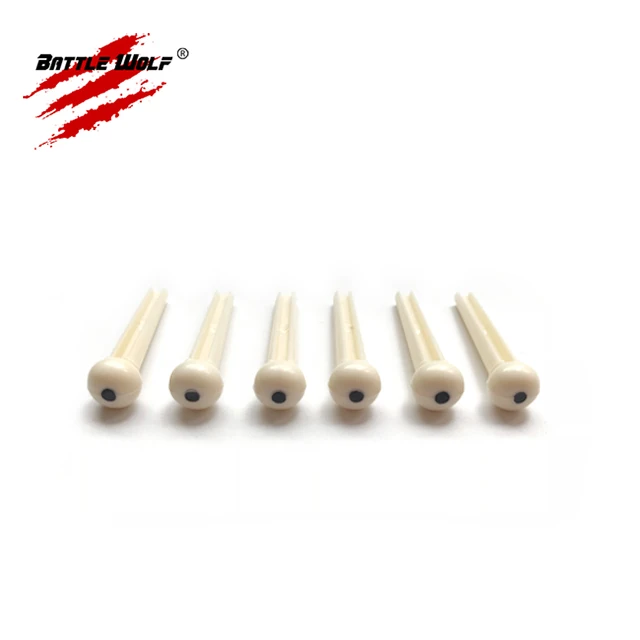 1set 6pcs Two Colors Choose Wholesale Plastic ABS Guitar Bridge Pins Part