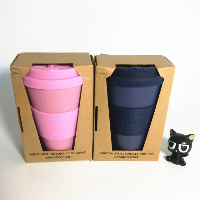 Eco Friendly Nature Material Reusable 450ml 16oz Pure PLA Tea Coffee Mug Travel Mug Coffee Cup Take Away Melamine Free