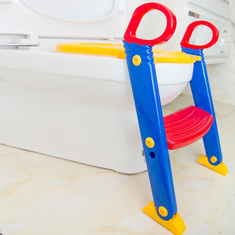 
factory price plastic folding kids potty training seat with step 