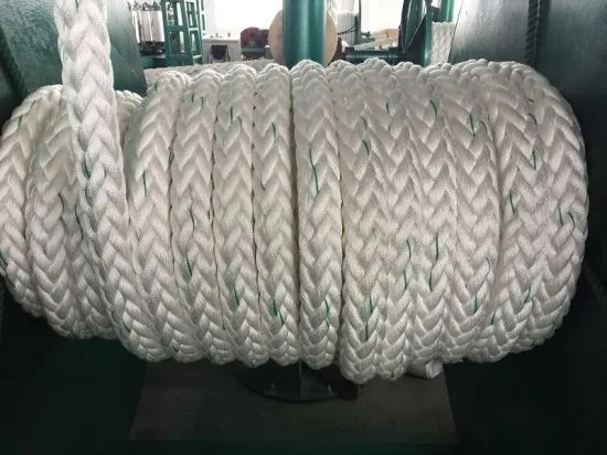Hot sale boat mooring braided nylon 12 strands rope dock line for marine towing rope