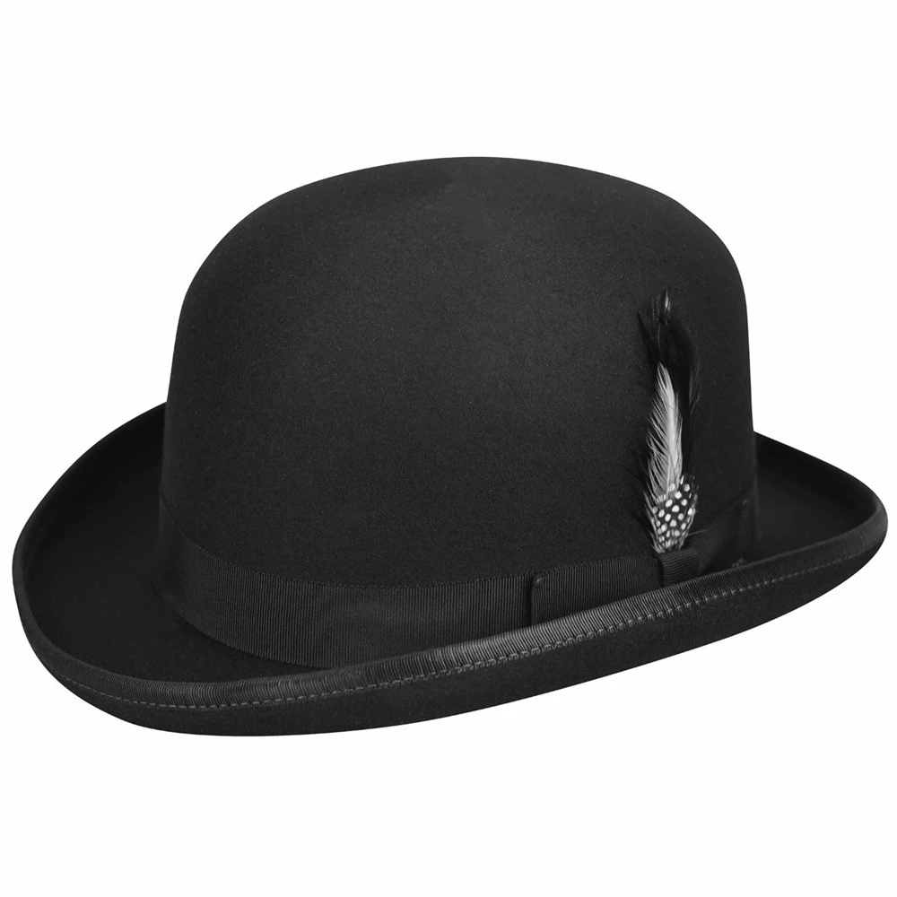 
Custom Men Wool Felt Derby Hat chapeaux man 