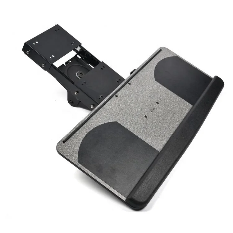 Sit stand adjustable metal clip on clamp tray keyboard trays under desk