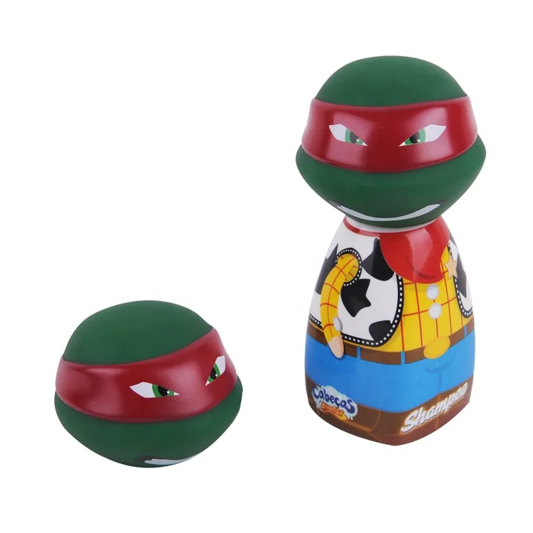 PVC cartoon toy spider man cup ninja turtles juice bottle top toy