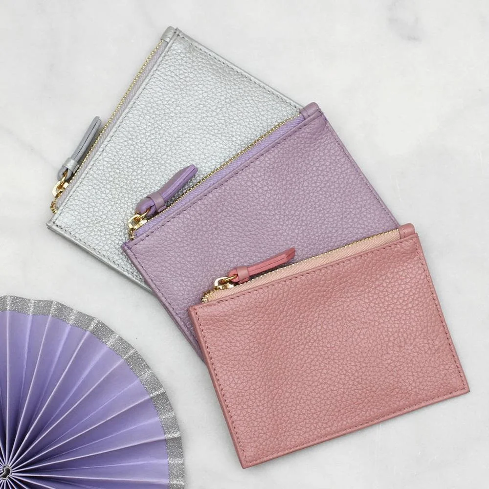 
ladies personalised small fancy real leather clutch purse 