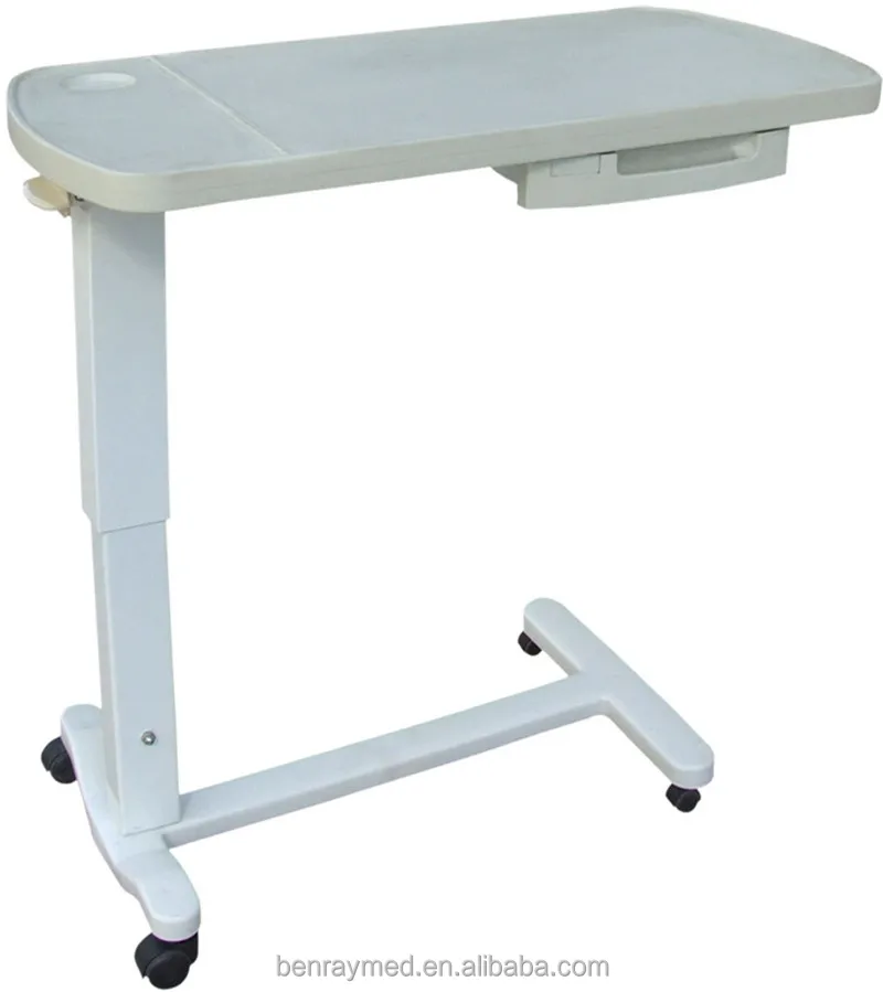 BR-OBT03 подвижный большого размера из АБС-пластика надкроватный столик регулировка высоты черный стеклянный столик