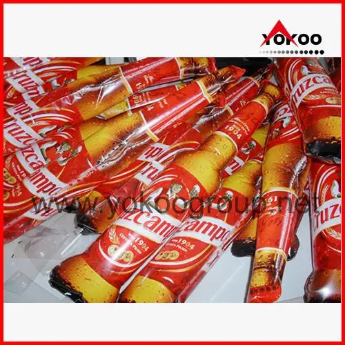 
inflatable Cheering Stick custom beer bottle shape cheering stick 