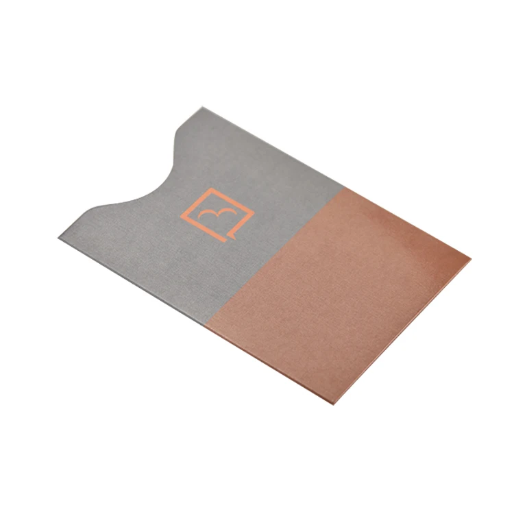 Custom Paper Credit Card Holder RFID Blocking Plastic Credit Card Sleeves For Wallets