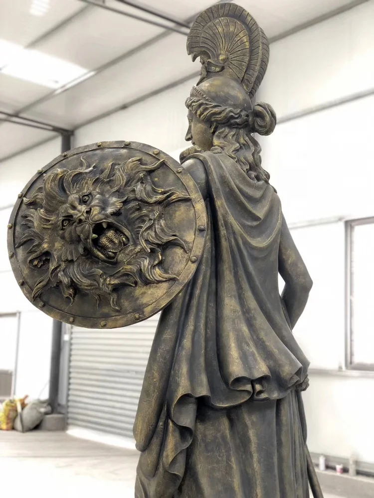 Giant famous Greek lady sculpture fiberglass Athena statue for garden
