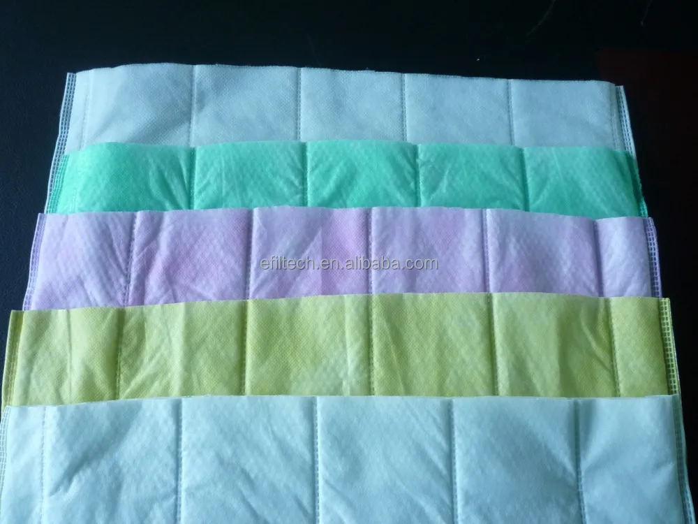 Quality F5-F9 manufacturer air filter fiber glass pocket filter media