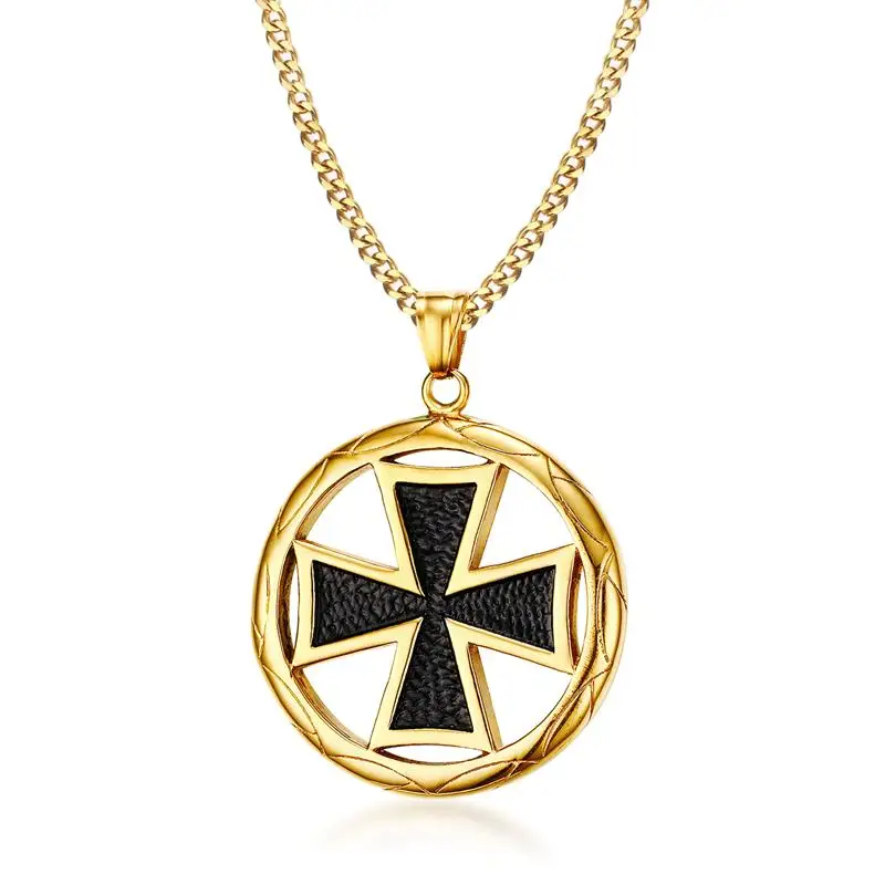 
Personalized design round shaped with cross design necklace jewelry pendant 