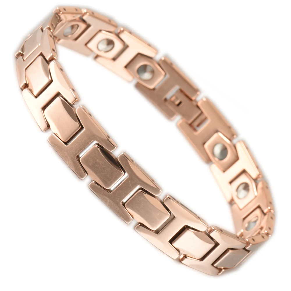 99.999% pure germanium rose gold plated tungsten germanium bracelet