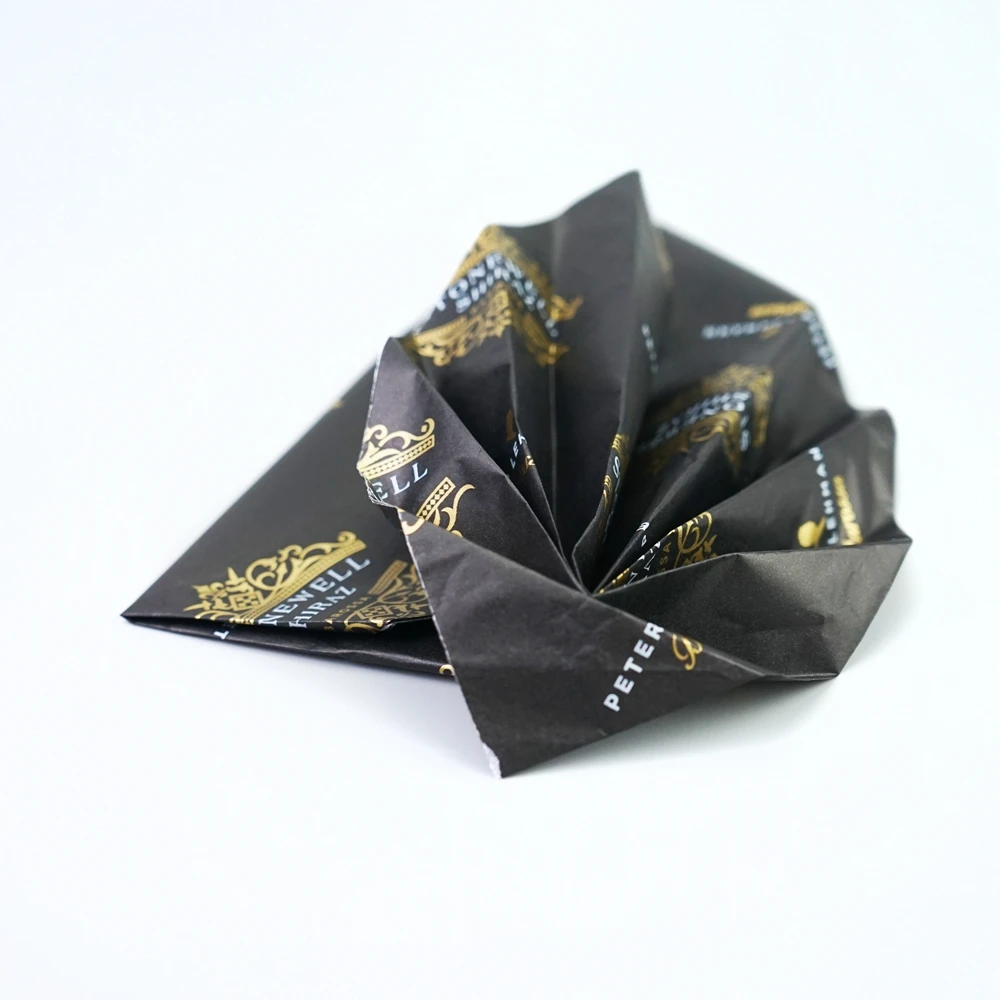 
Custom logo printed tissue wrapping paper with gold or sliver logo 