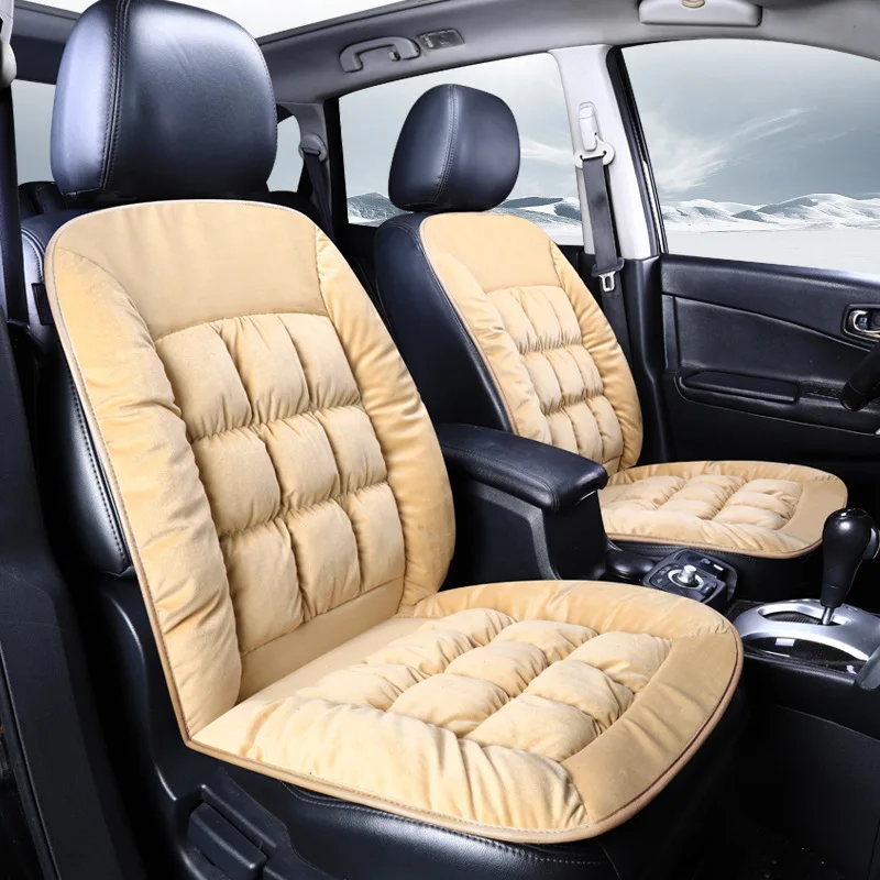 
Universal Size Car Seat Cushion Winter Warm Plush Auto Seat Covers For Interior Accessories Front Seats Protector 