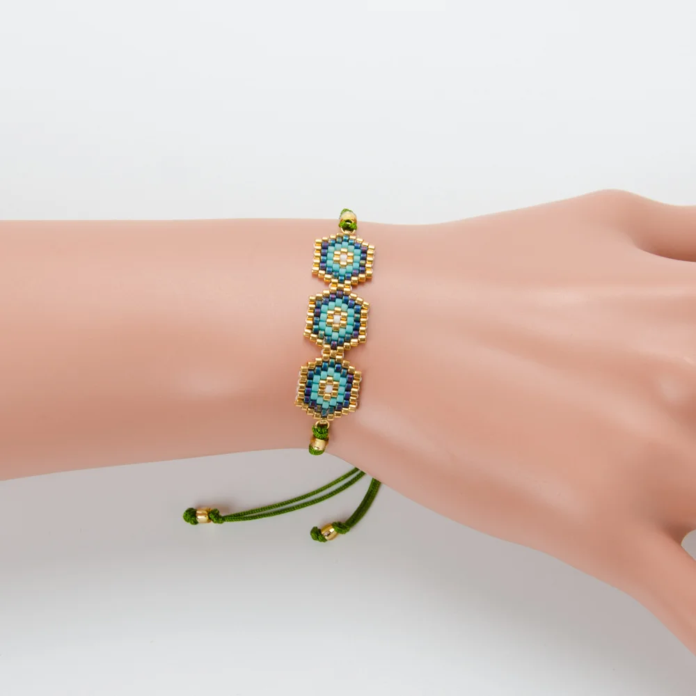 Evil a Eye Bracelet MIYUKI Friendship Bracelets Delicas Seed Beads Handmade Loom Woven Women Jewelry Gifts