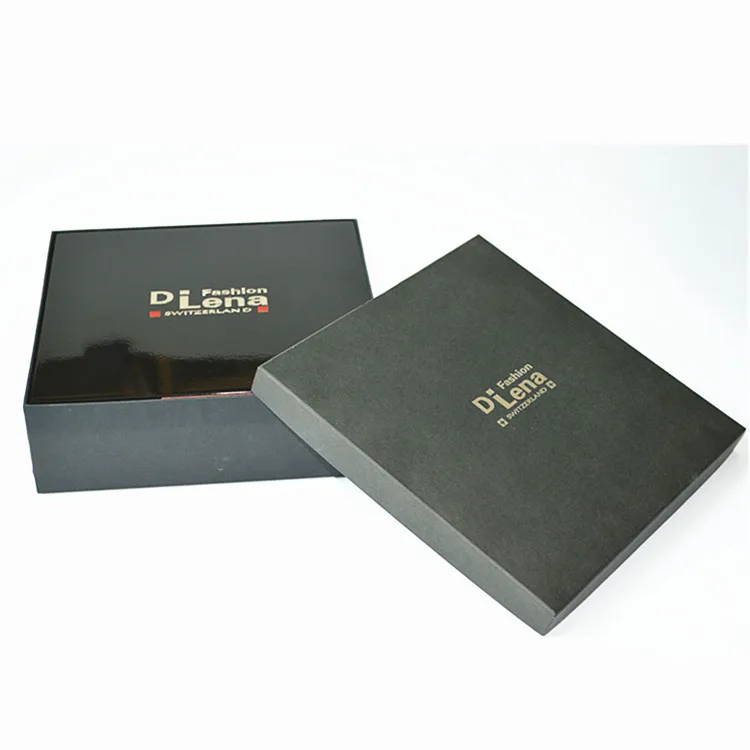 High End Glossy Lacquer Painting Luxury logo With SIlk Lining Wooden Packaging Gift box