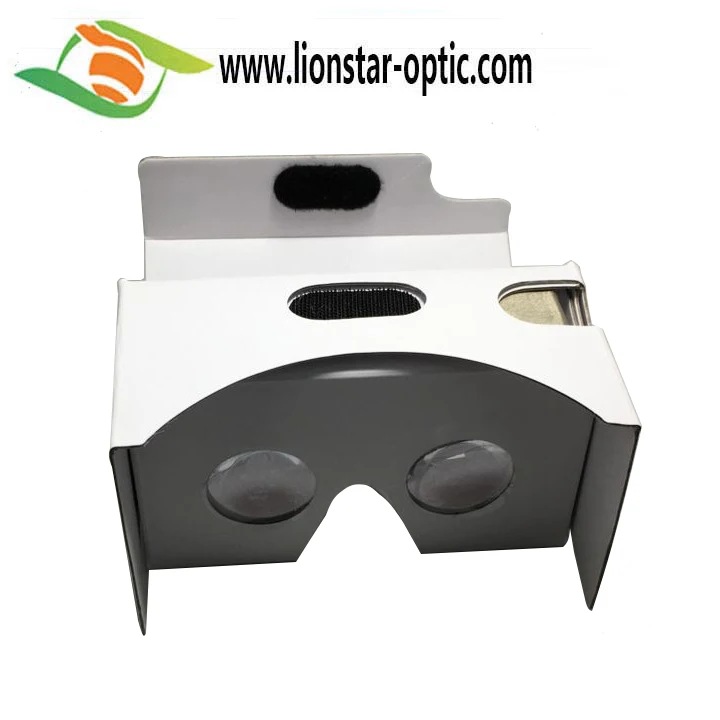 VR Cardboard White And Brown Vr Virtual Reality Viewer 3D Vr Video Glasses Blue Film