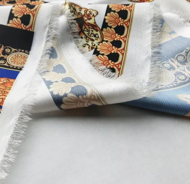 
3D Digital Print Africa Designs soft Satin Chiffon Georgette fabric 