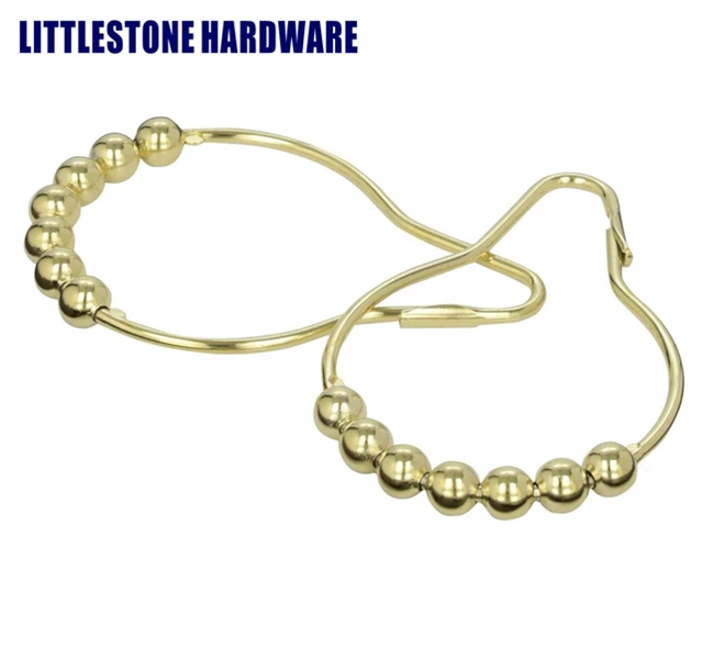 Shower Curtain Gliding Roller Rings Hooks Wholesale Shower Accessory Large Oversized Curtain Rings