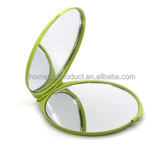 real leather custom made pocket mirrors /Promotional silver metal mirror for ladies