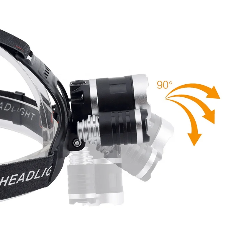 T3033-4 High Power Head Torch Rechargeable Sensor Camping Headlamp