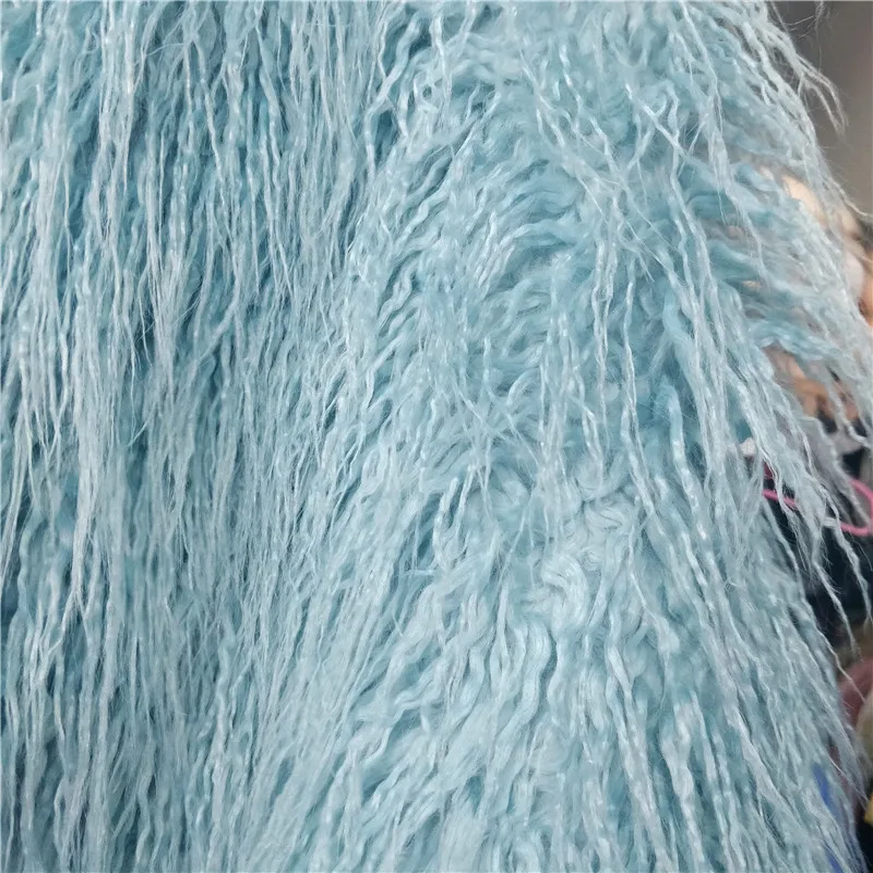 
Long Pile Plush Shaggy Faux fur fabric for Women Coat Carpet Rug 