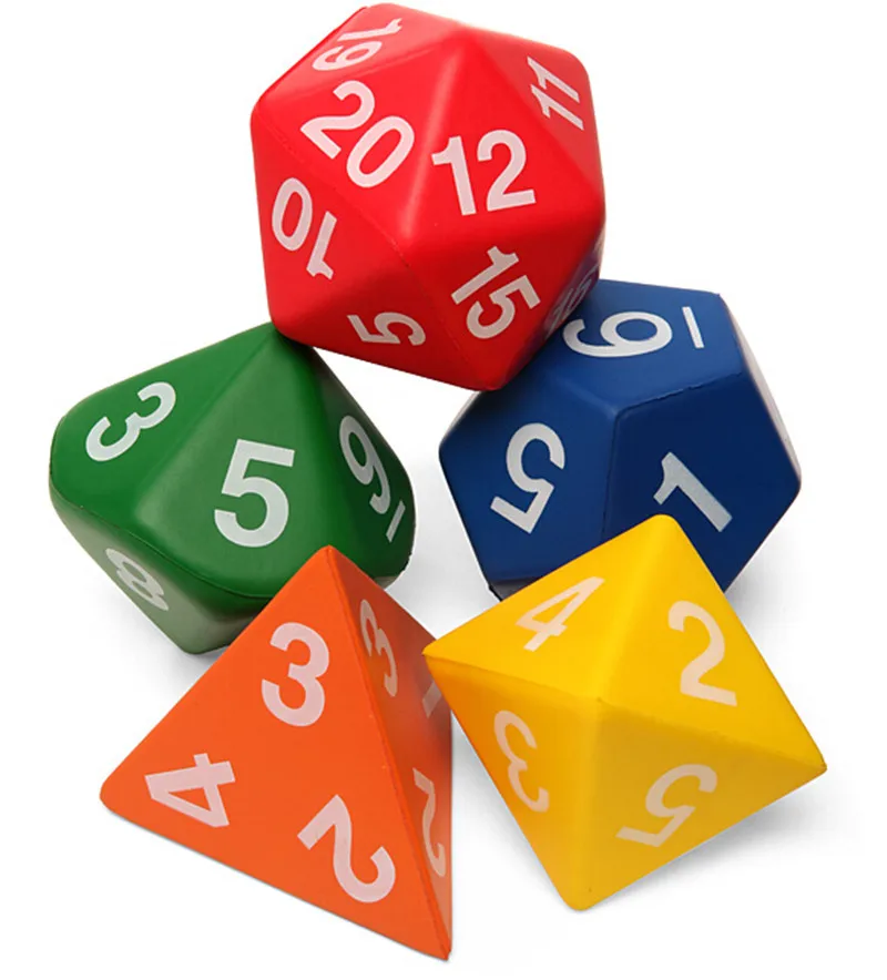 high quality colored polyhedral dice set