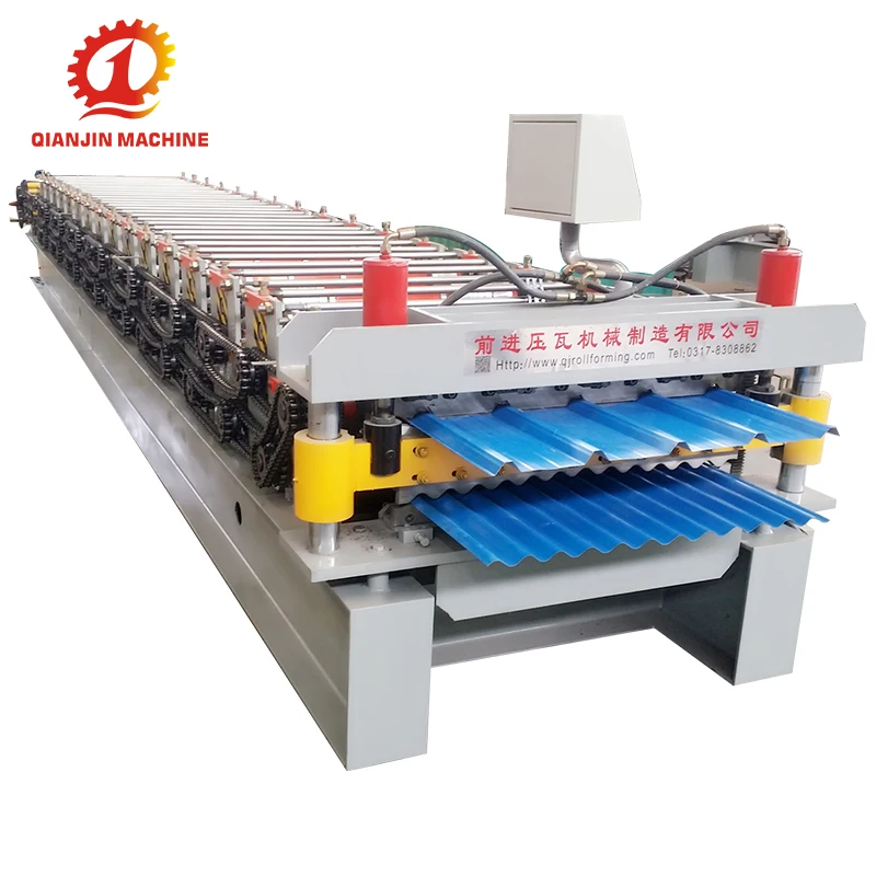Metal Roofing Sheet Double Layer galvanized sheet manufacturing machine Double layer tile press