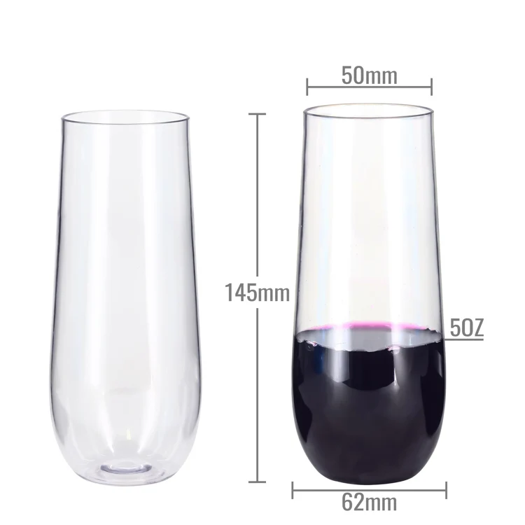 plastic flute Champagne glasses for wedding party