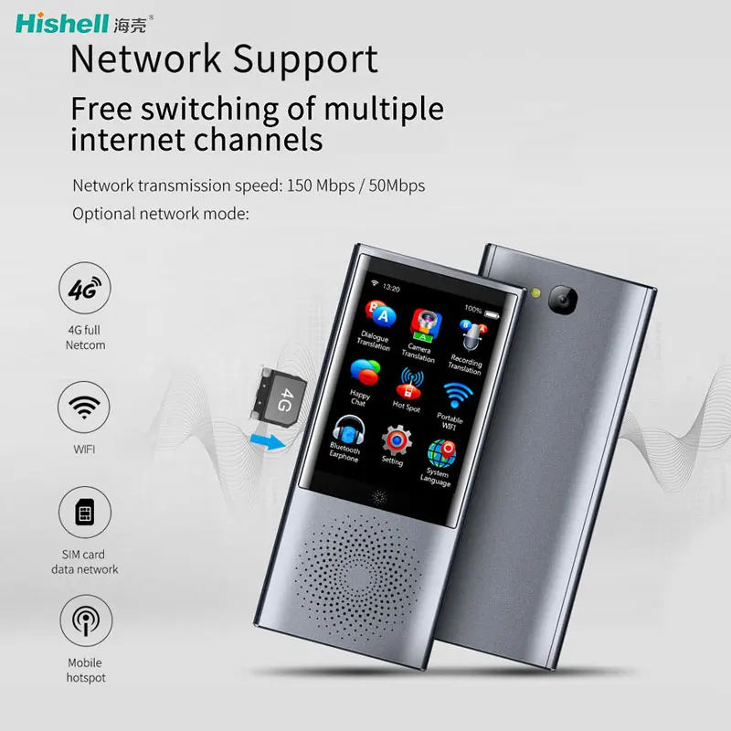 Электронный алюминиевый сплав ручной в автономном режиме язык голосовой переводчик