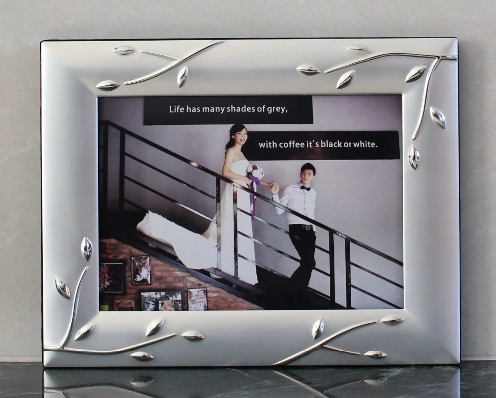 High Assorted Design Silver plated metal photo frame KJJ-10