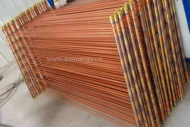 water heating system application and vacuum solar collector type thermal panel