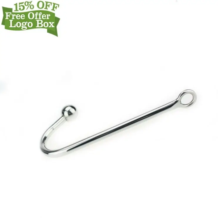 Free Custom Box - Men Women Couples Anal Toys Stimulation Hook Stainless Steel Bead Massage