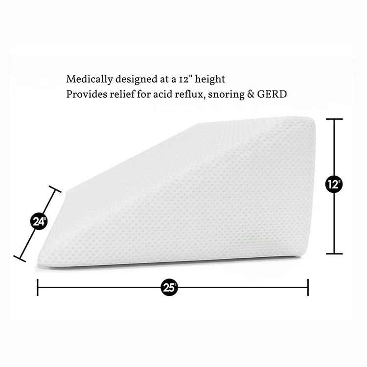 Triangle Wedge Support Memory Foam Pillow with Removeable Cover