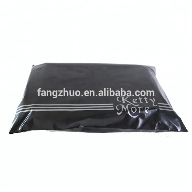 Cheap wholesale clothing shirt shipping Custom order Black printed self sealing plastic packaging postage poly mail bags