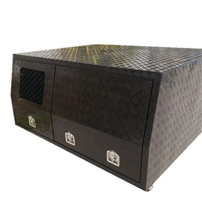 waterproof ute canopy aluminium tool box truck with aluminium dog box and jack legs