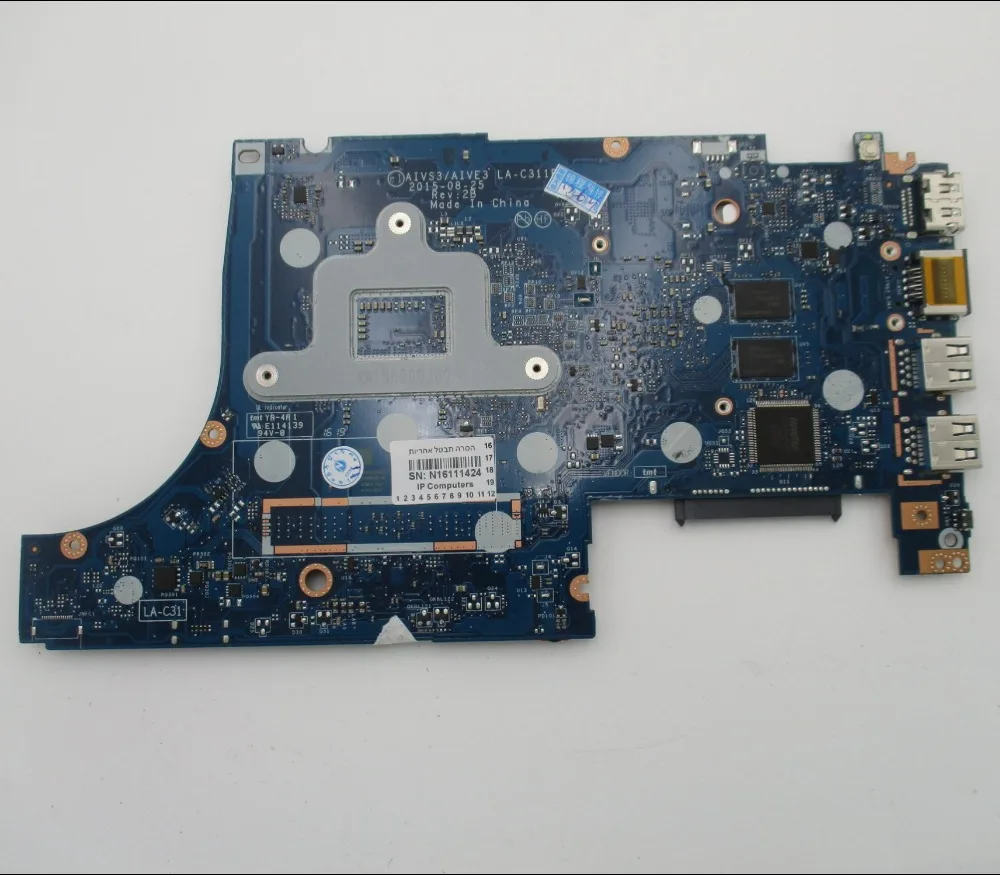 100% рабочих материнская плата для ноутбука lenovo u31-70 intel i3-5010u la-c311p 5b20k83974