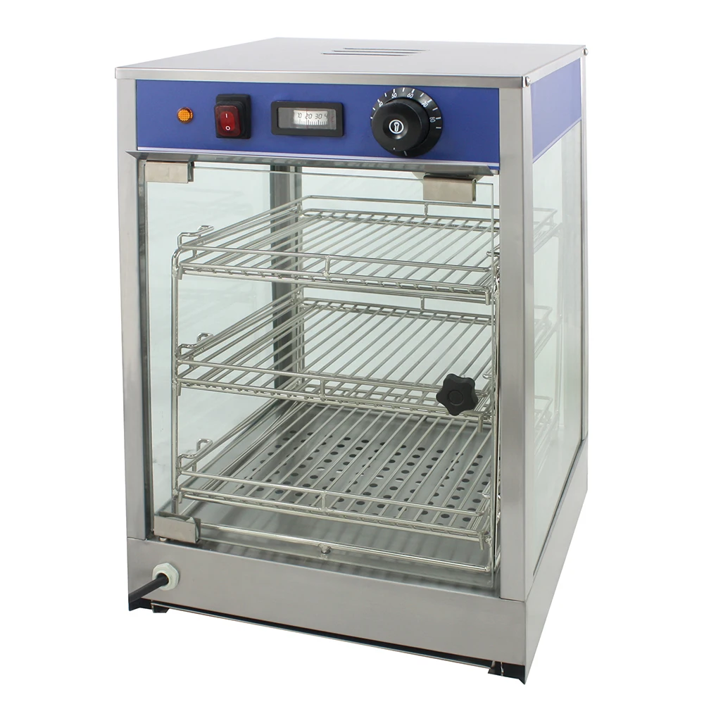 Настольная стеклянная витрина для подогрева пирога