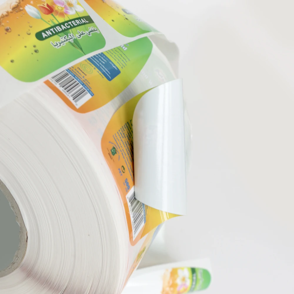 Private Label Design Printing Die Cut Size Price Barcode Tag PVC Paper adesivi personalizzati customized sticker roll logo label