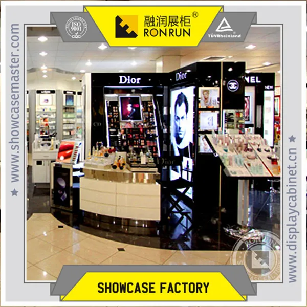 
Hot selling retail store interior and exterior display design showcase for cosmetics jewelry 
