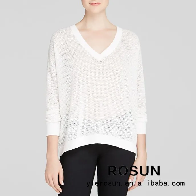 sexy women knitted deep v tops neck pullovers clothing wholesale