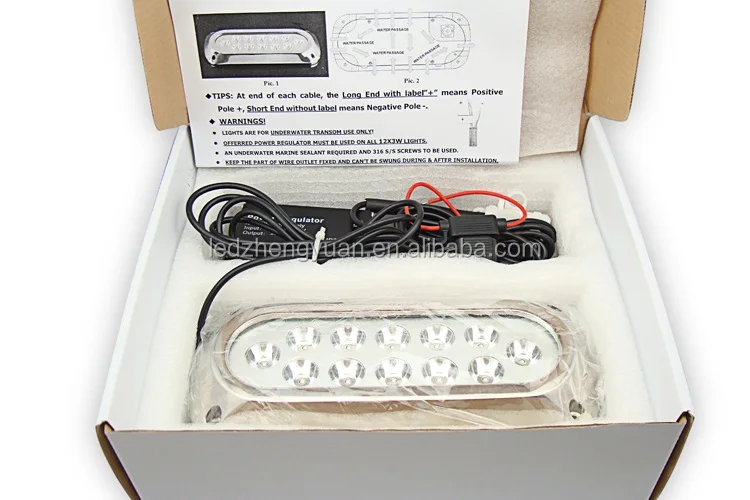 Led under water fishing lights IP68 led underwater boat lighting 36 wattage/12v marine light