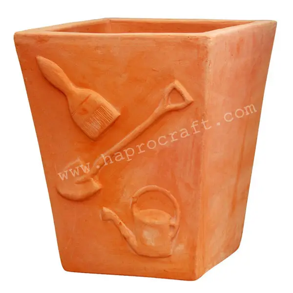 Set of 2 Vietnam Terracotta pot for planter flower pot, garden supplies decorations for home