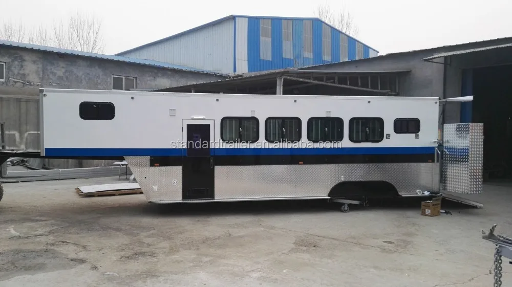 4 horse float angle load gooseneck horse trailer