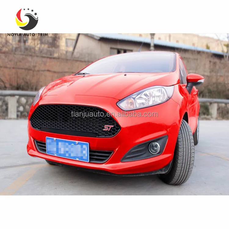 1 PC Modified honeycomb Nest bee Front bumper grill upper grille ST style for Ford fiesta 2013