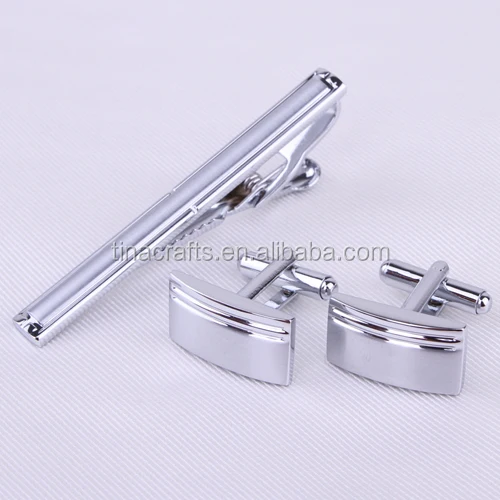 Cufflinks and tie clip set engraved