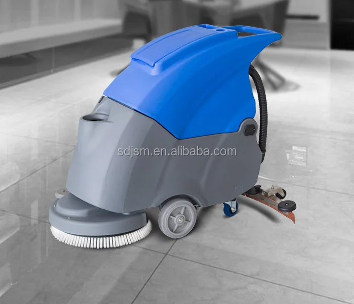 hand-push floor cleaning scrubber washing machine for supermarket