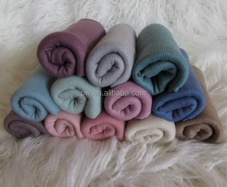 Newborn stretch knit Jersey Fabric Layer Wrap Baby Swaddle blanket Cocoon Photography Props